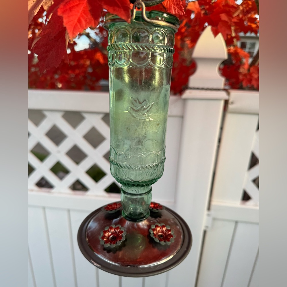 Glass Hummingbird Feeder - Picture 4 of 5